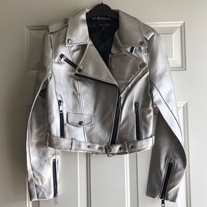 🏍Metallic Moto Jacket R+J Couture